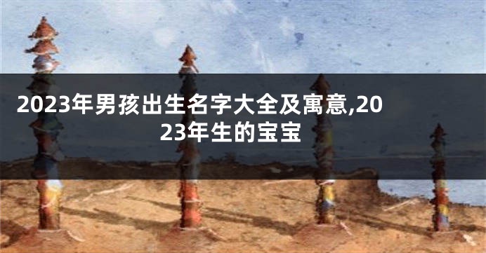 2023年男孩出生名字大全及寓意,2023年生的宝宝