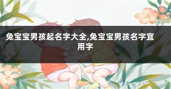 兔宝宝男孩起名字大全,兔宝宝男孩名字宜用字