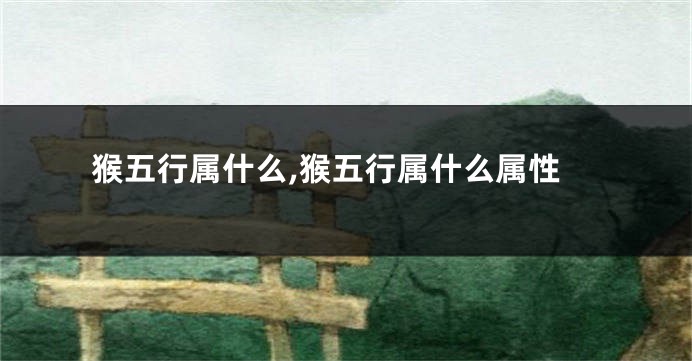 猴五行属什么,猴五行属什么属性