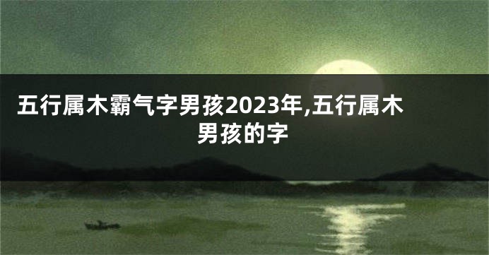 五行属木霸气字男孩2023年,五行属木男孩的字