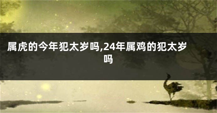 属虎的今年犯太岁吗,24年属鸡的犯太岁吗