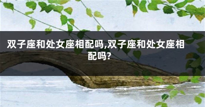 双子座和处女座相配吗,双子座和处女座相配吗?