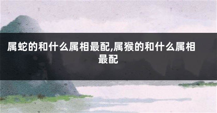属蛇的和什么属相最配,属猴的和什么属相最配