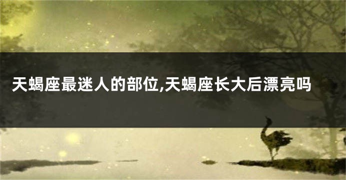 天蝎座最迷人的部位,天蝎座长大后漂亮吗