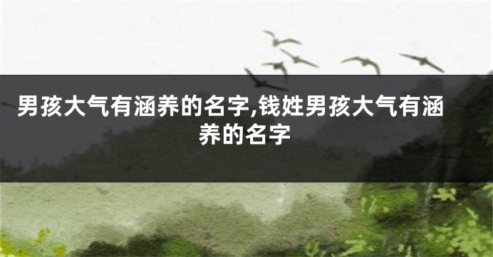 男孩大气有涵养的名字,钱姓男孩大气有涵养的名字