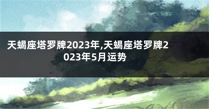 天蝎座塔罗牌2023年,天蝎座塔罗牌2023年5月运势