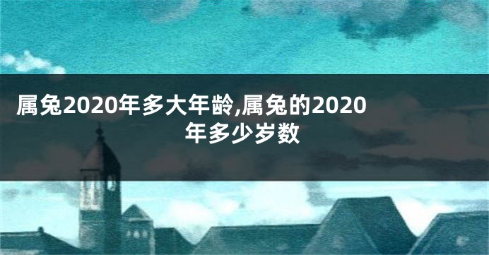 属兔2020年多大年龄,属兔的2020年多少岁数