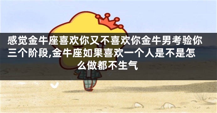 感觉金牛座喜欢你又不喜欢你金牛男考验你三个阶段,金牛座如果喜欢一个人是不是怎么做都不生气