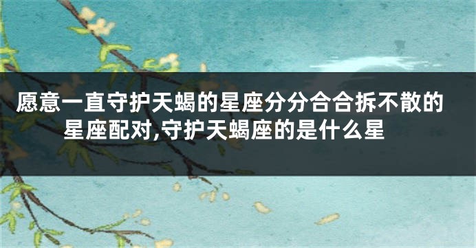 愿意一直守护天蝎的星座分分合合拆不散的星座配对,守护天蝎座的是什么星