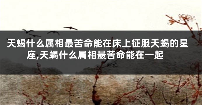 天蝎什么属相最苦命能在床上征服天蝎的星座,天蝎什么属相最苦命能在一起