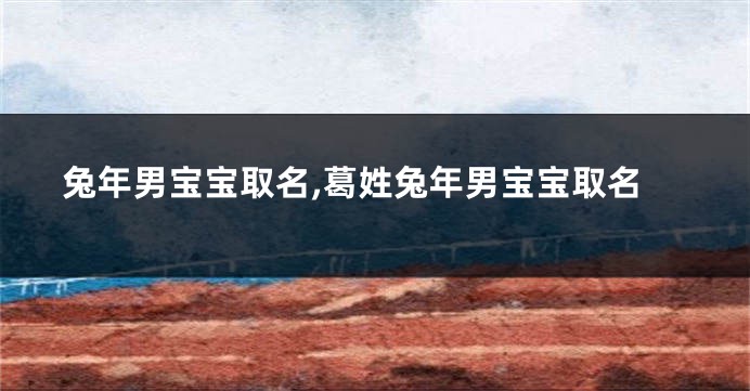 兔年男宝宝取名,葛姓兔年男宝宝取名