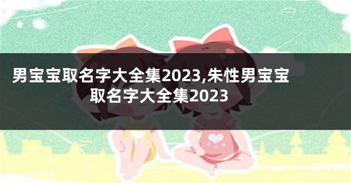 男宝宝取名字大全集2023,朱性男宝宝取名字大全集2023