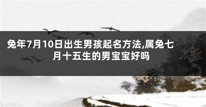 兔年7月10日出生男孩起名方法,属兔七月十五生的男宝宝好吗