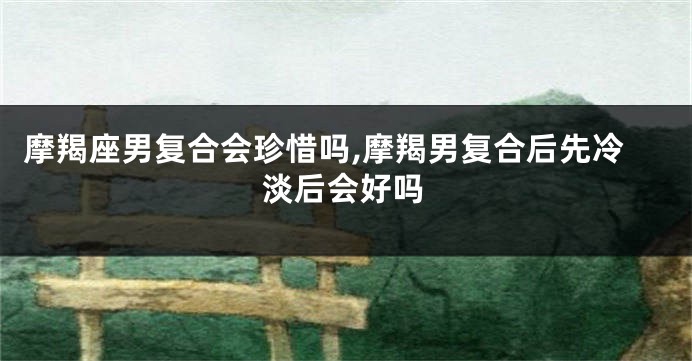 摩羯座男复合会珍惜吗,摩羯男复合后先冷淡后会好吗