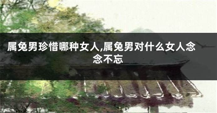 属兔男珍惜哪种女人,属兔男对什么女人念念不忘
