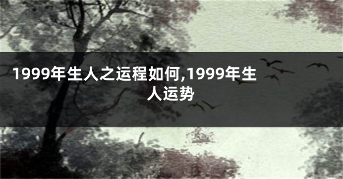 1999年生人之运程如何,1999年生人运势