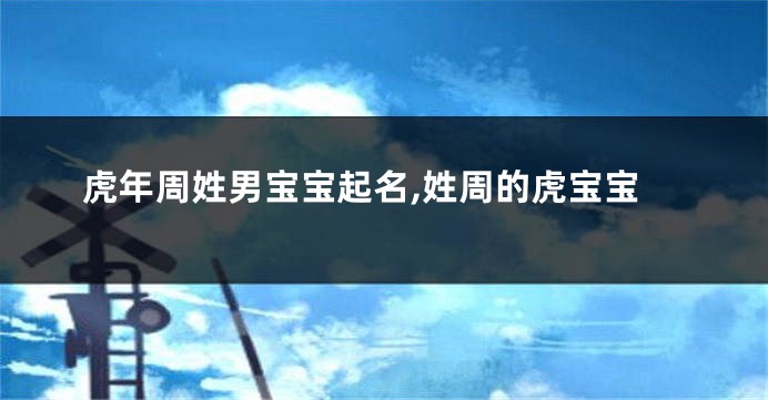 虎年周姓男宝宝起名,姓周的虎宝宝