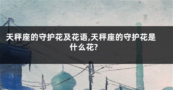 天秤座的守护花及花语,天秤座的守护花是什么花?