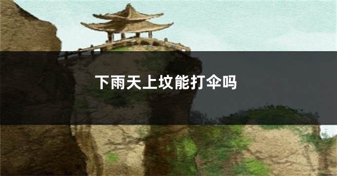 下雨天上坟能打伞吗