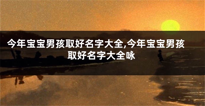 今年宝宝男孩取好名字大全,今年宝宝男孩取好名字大全咏