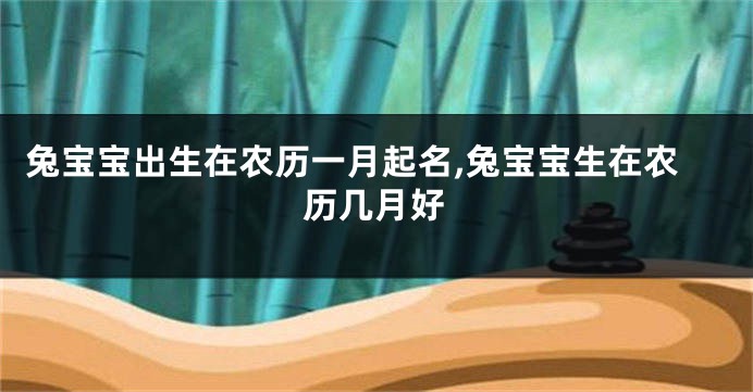 兔宝宝出生在农历一月起名,兔宝宝生在农历几月好