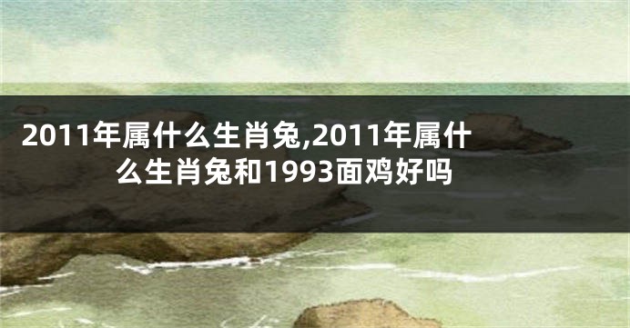 2011年属什么生肖兔,2011年属什么生肖兔和1993面鸡好吗