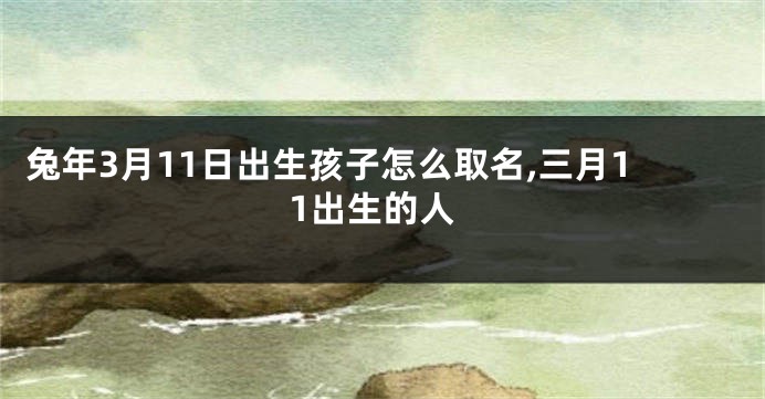 兔年3月11日出生孩子怎么取名,三月11出生的人