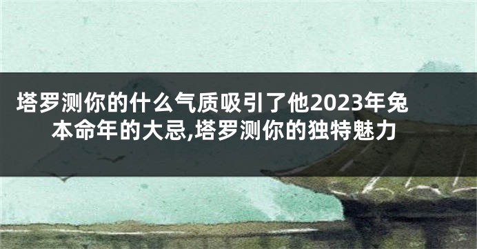 塔罗测你的什么气质吸引了他2023年兔本命年的大忌,塔罗测你的独特魅力