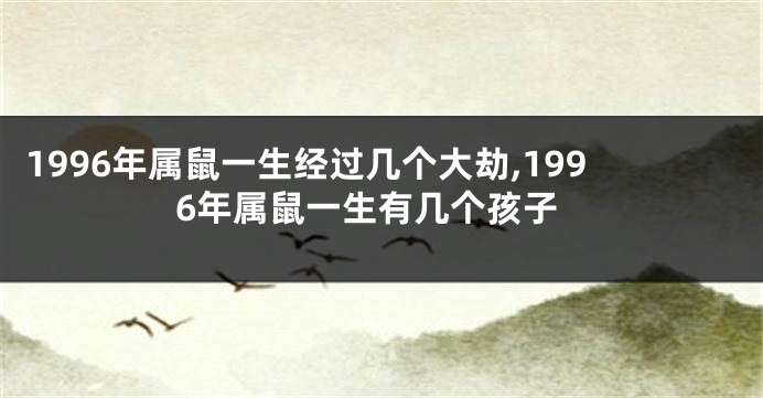 1996年属鼠一生经过几个大劫,1996年属鼠一生有几个孩子