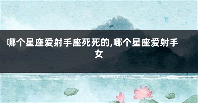 哪个星座爱射手座死死的,哪个星座爱射手女