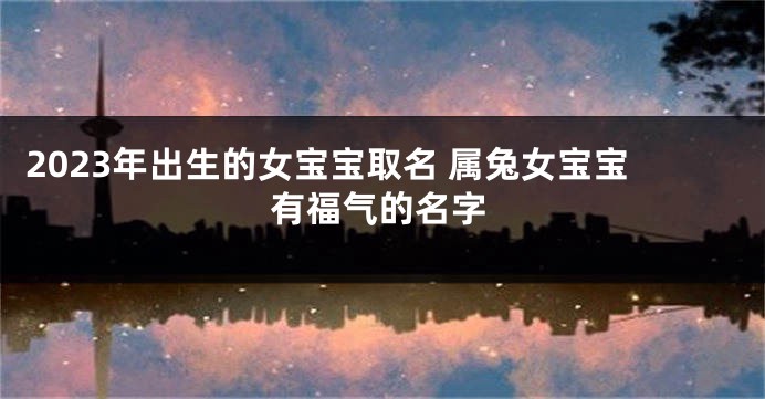 2023年出生的女宝宝取名 属兔女宝宝有福气的名字