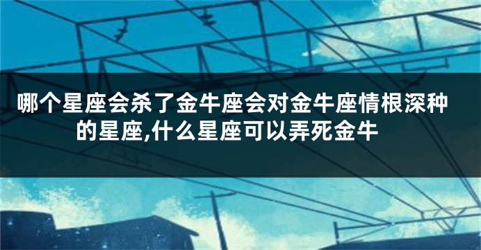 哪个星座会杀了金牛座会对金牛座情根深种的星座,什么星座可以弄死金牛