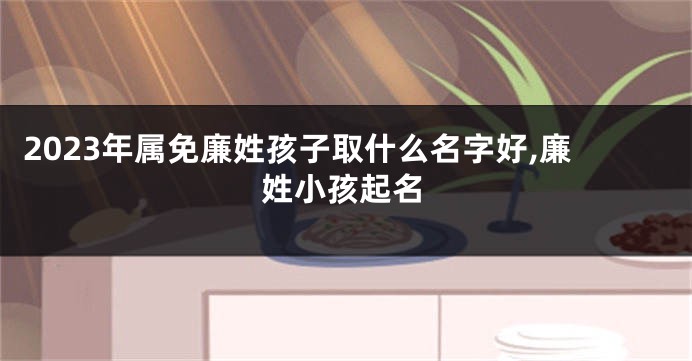 2023年属免廉姓孩子取什么名字好,廉姓小孩起名