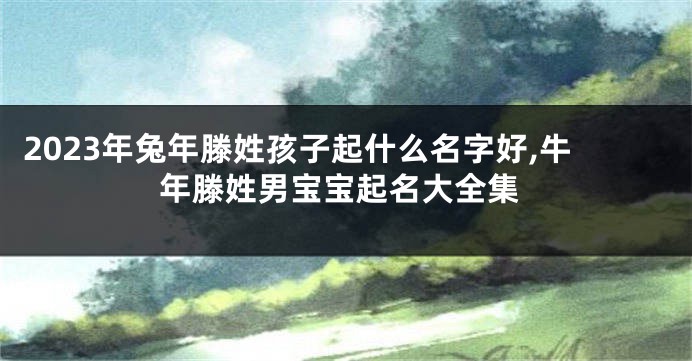 2023年兔年滕姓孩子起什么名字好,牛年滕姓男宝宝起名大全集