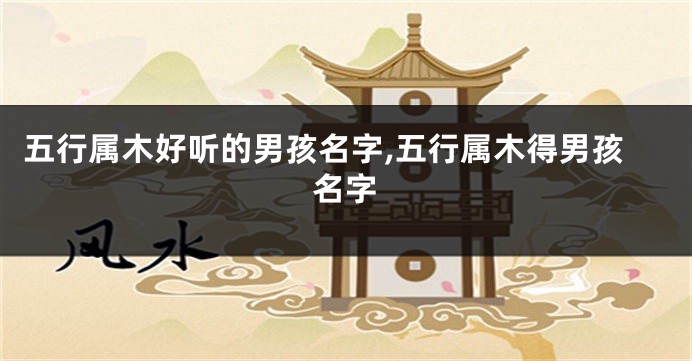 五行属木好听的男孩名字,五行属木得男孩名字