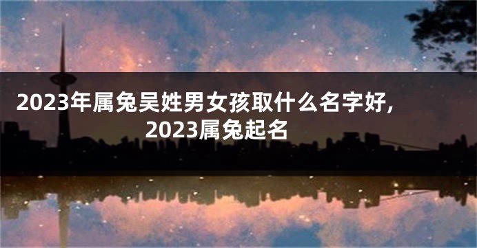 2023年属兔吴姓男女孩取什么名字好,2023属兔起名