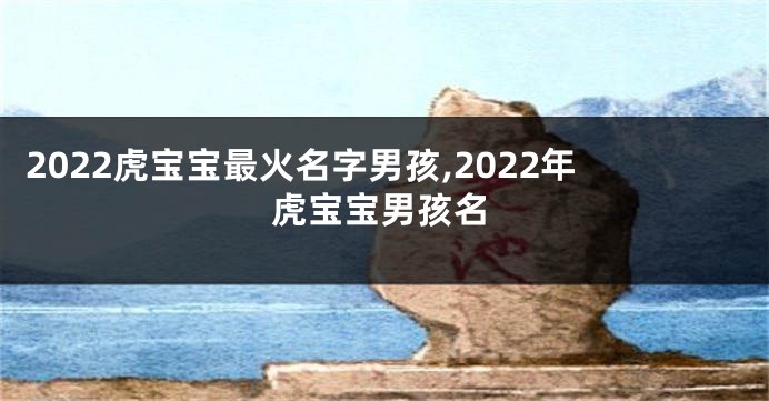 2022虎宝宝最火名字男孩,2022年虎宝宝男孩名