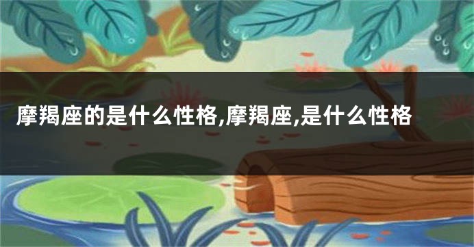 摩羯座的是什么性格,摩羯座,是什么性格