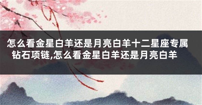 怎么看金星白羊还是月亮白羊十二星座专属钻石项链,怎么看金星白羊还是月亮白羊