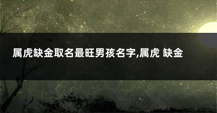 属虎缺金取名最旺男孩名字,属虎 缺金