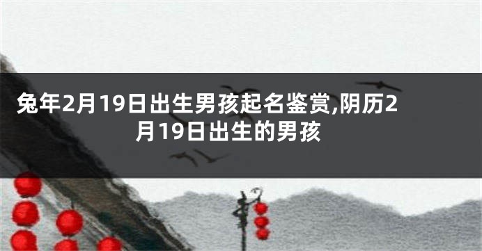兔年2月19日出生男孩起名鉴赏,阴历2月19日出生的男孩