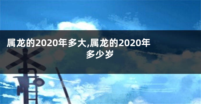 属龙的2020年多大,属龙的2020年多少岁
