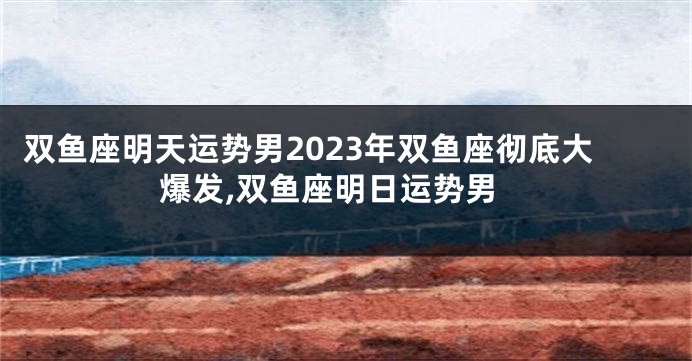 双鱼座明天运势男2023年双鱼座彻底大爆发,双鱼座明日运势男