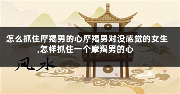怎么抓住摩羯男的心摩羯男对没感觉的女生,怎样抓住一个摩羯男的心