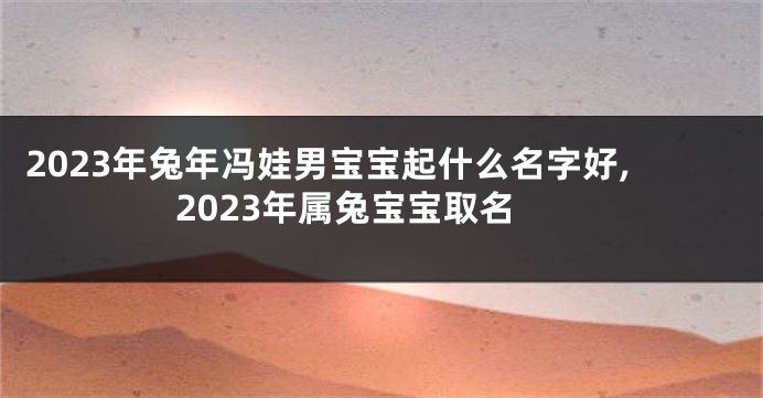 2023年兔年冯娃男宝宝起什么名字好,2023年属兔宝宝取名