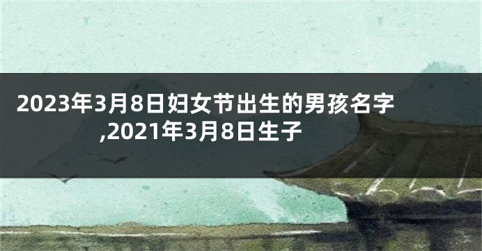 2023年3月8日妇女节出生的男孩名字,2021年3月8日生子