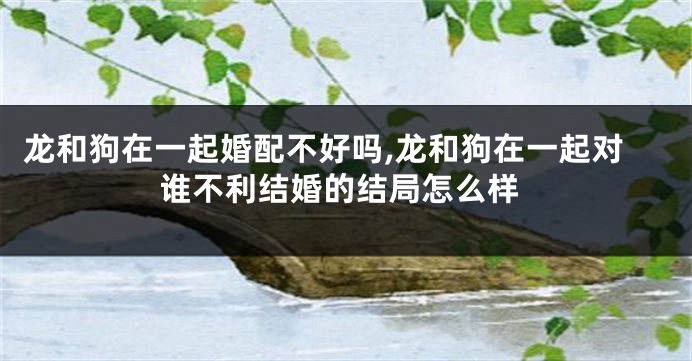 龙和狗在一起婚配不好吗,龙和狗在一起对谁不利结婚的结局怎么样