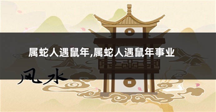 属蛇人遇鼠年,属蛇人遇鼠年事业