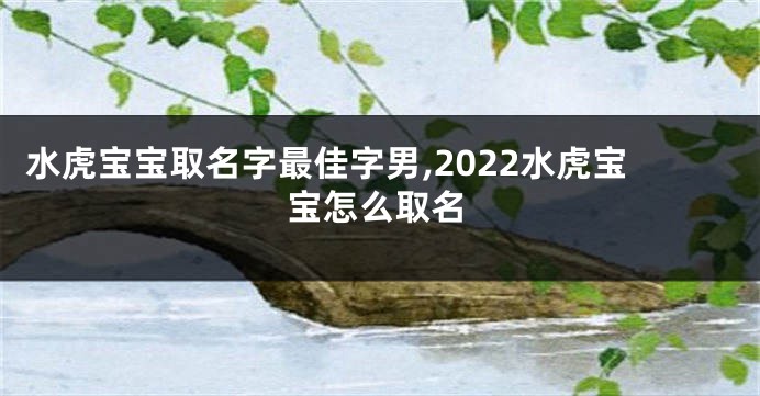 水虎宝宝取名字最佳字男,2022水虎宝宝怎么取名