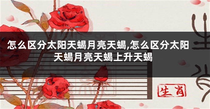 怎么区分太阳天蝎月亮天蝎,怎么区分太阳天蝎月亮天蝎上升天蝎